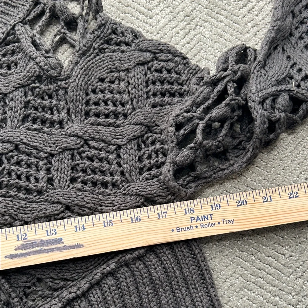 ALLSAINTS Hand Crochet Open-Knit Sweater Dress UK 12 US 8 Linen Cotton Boho - Picture 10 of 12